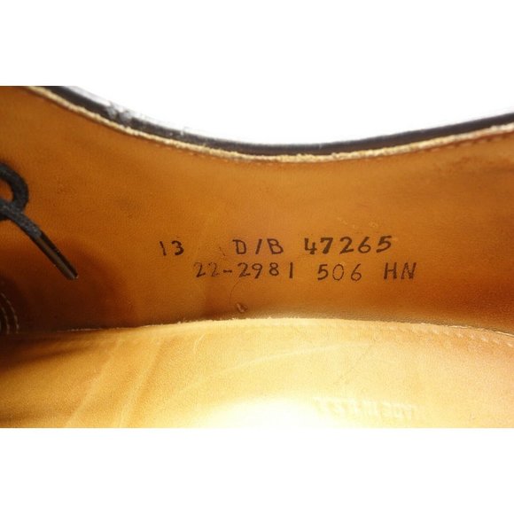 Johnston Murphy Optima USA Black Leather Cap Toe Lace Up Oxfords Shoes Mens 13 D main image 11